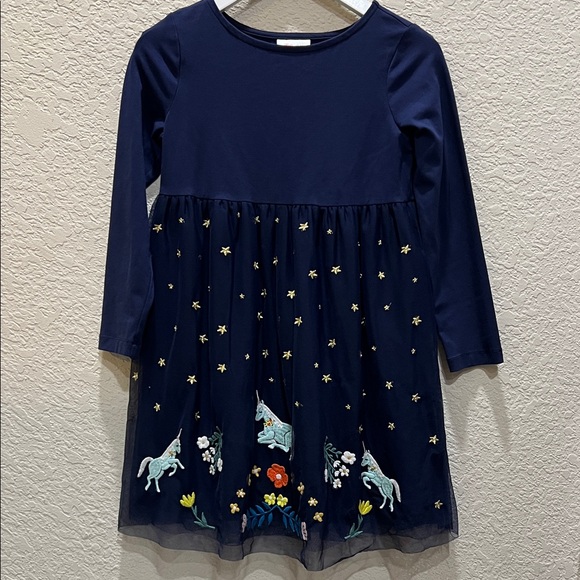 Hanna Andersson Other - Hanna Andersson tulle and unicorn star embroidered dress size 120cm 6-7